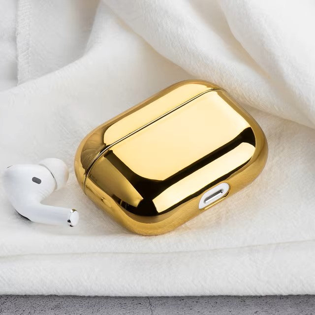 For AirPods Pro 2 Case Electroplated Gold Earphone Case For Apple AirPods Pro 2 1 3 Case Plating Cover For AirPods 3 Pro 2 funds dealshavens