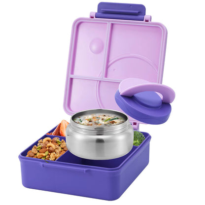 Four-Grid Lunch Box With Insulated Soup, For Teenagers And Workers At School, Canteen, Back School dealshavens