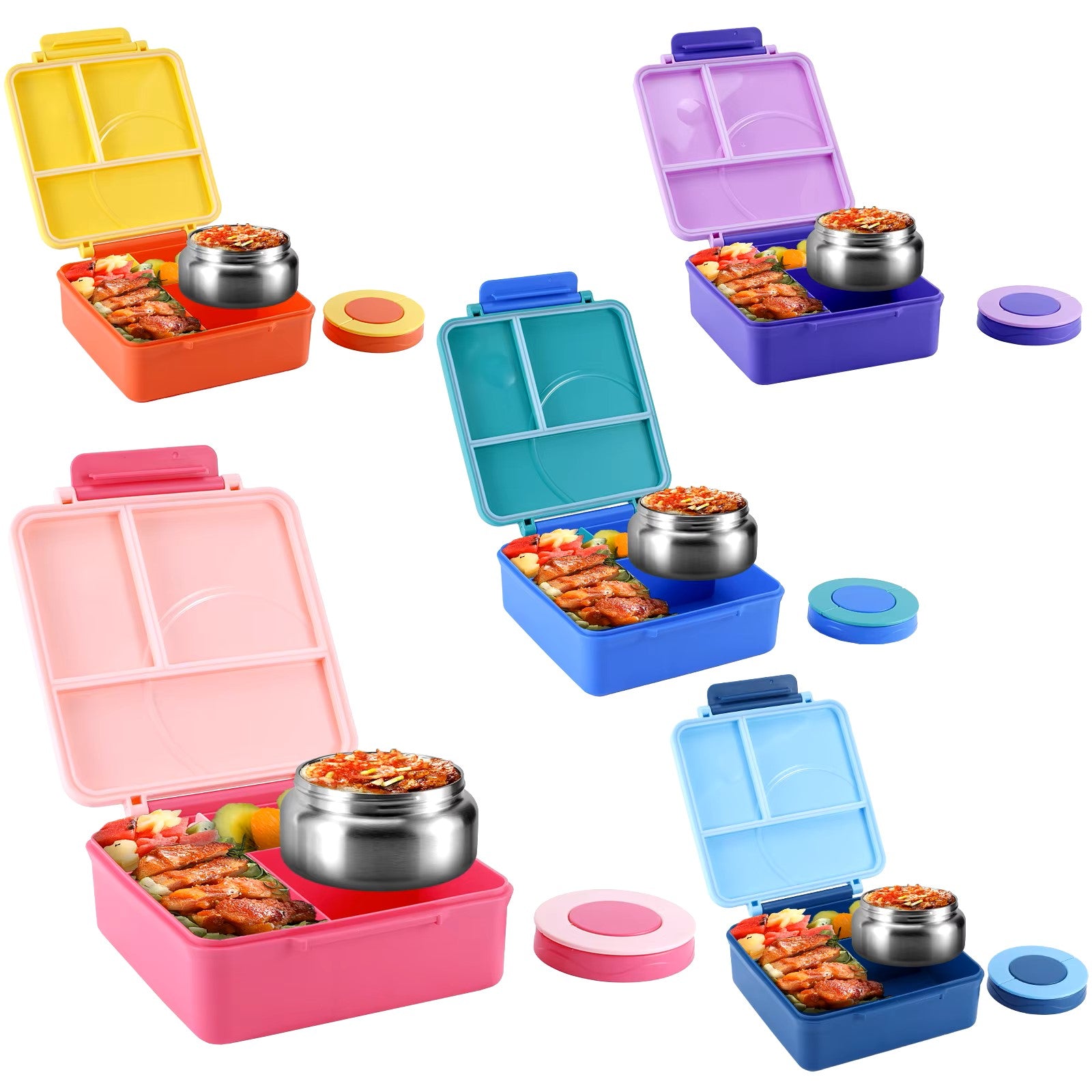 Four-Grid Lunch Box With Insulated Soup, For Teenagers And Workers At School, Canteen, Back School dealshavens