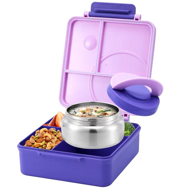 Four-Grid Lunch Box With Insulated Soup, For Teenagers And Workers At School, Canteen, Back School dealshavens