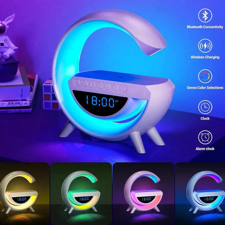 Smart Wake up Night Light Rechargeable Wireless LED With Bluetooth Sound Alarm Clock RGB Table Lamp For Children Gift - Dealshavens