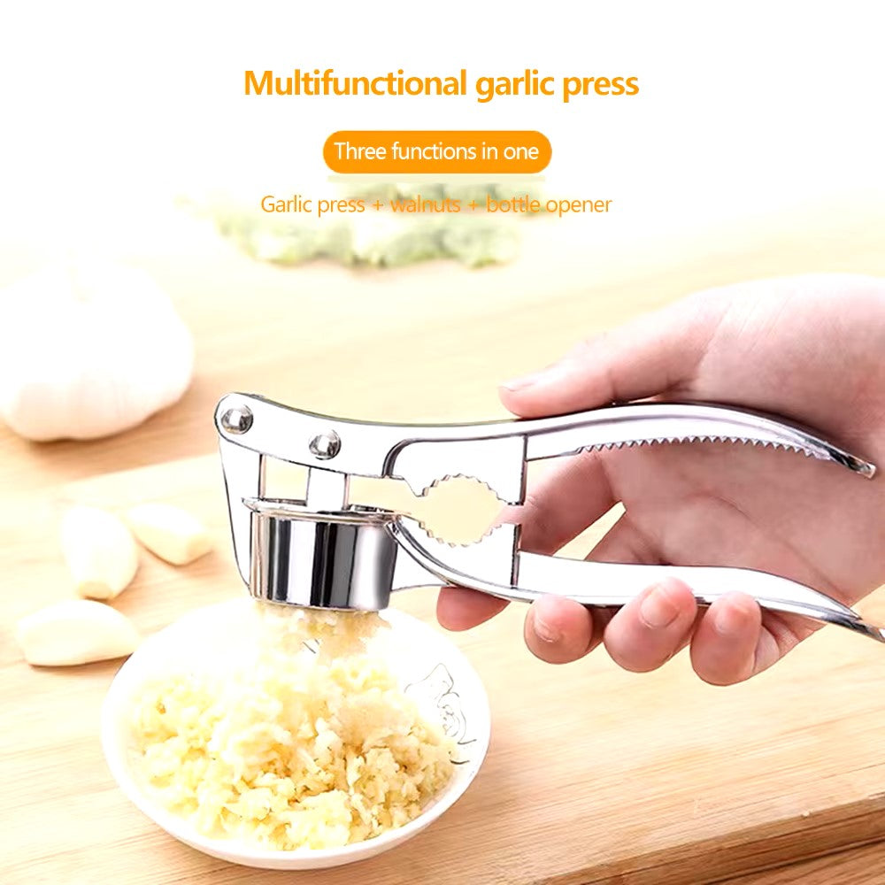 Press crusher for garlic based on kitchen stainless steel Manual Press Grinder Tool for Garlic Smasher Squeezer Kitchen Accessories - Dealshavens