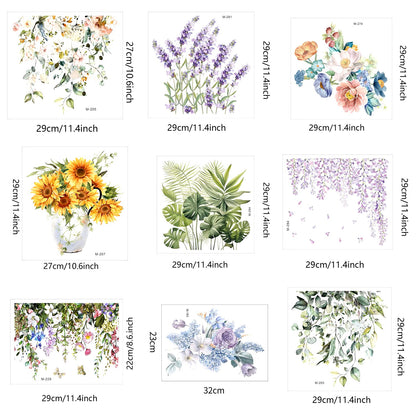 Green Plant Leaves Bathroom Toilet Sticker WC Closestool Wall Sticker Self Adhesive Mural Beautify Flower Home Decoration Decals Dealshavens