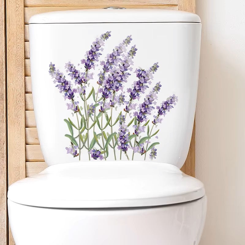 Green Plant Leaves Bathroom Toilet Sticker WC Closestool Wall Sticker Self Adhesive Mural Beautify Flower Home Decoration Decals Dealshavens