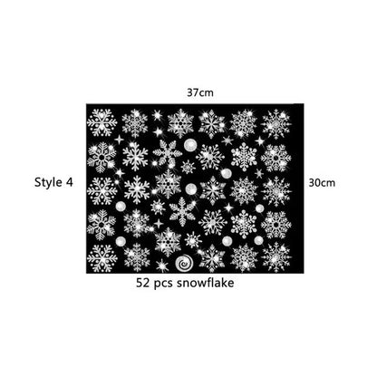 Glitter Effect Snowflake Electrostatic Wall Sticker Christmas Kids Room Decor Glass Window Home Decoration New Year Wallpaper Dealshavens