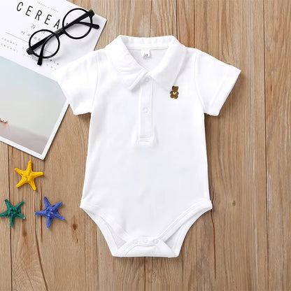 Newborn Baby Romper 6-12 Months 2024 Summer Solid 4 Colours Polo Infant Baby Boy Girl Clothes jumpsuit new born Bebies Roupas Dealshavens