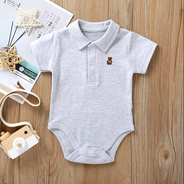 Newborn Baby Romper 6-12 Months 2024 Summer Solid 4 Colours Polo Infant Baby Boy Girl Clothes jumpsuit new born Bebies Roupas Dealshavens