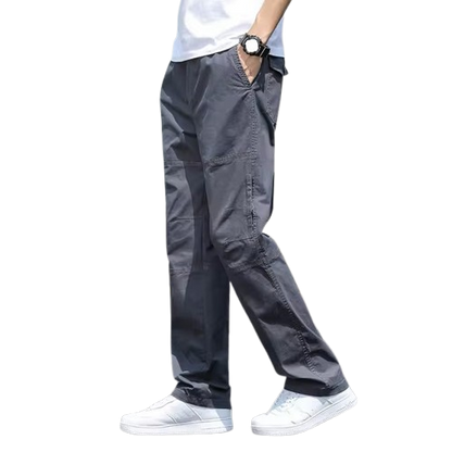 New Cargo Pants Men's Loose Straight Oversize Clothing Solid Grey Versatile Work Wear Black Joggers Cotton Casual Male Trousers