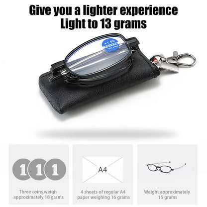 High-definition Reading Glasses Unisex Ultralight Resin Presbyopic Eyeglasses Portable Foldable Vision Care Readers Eyewear