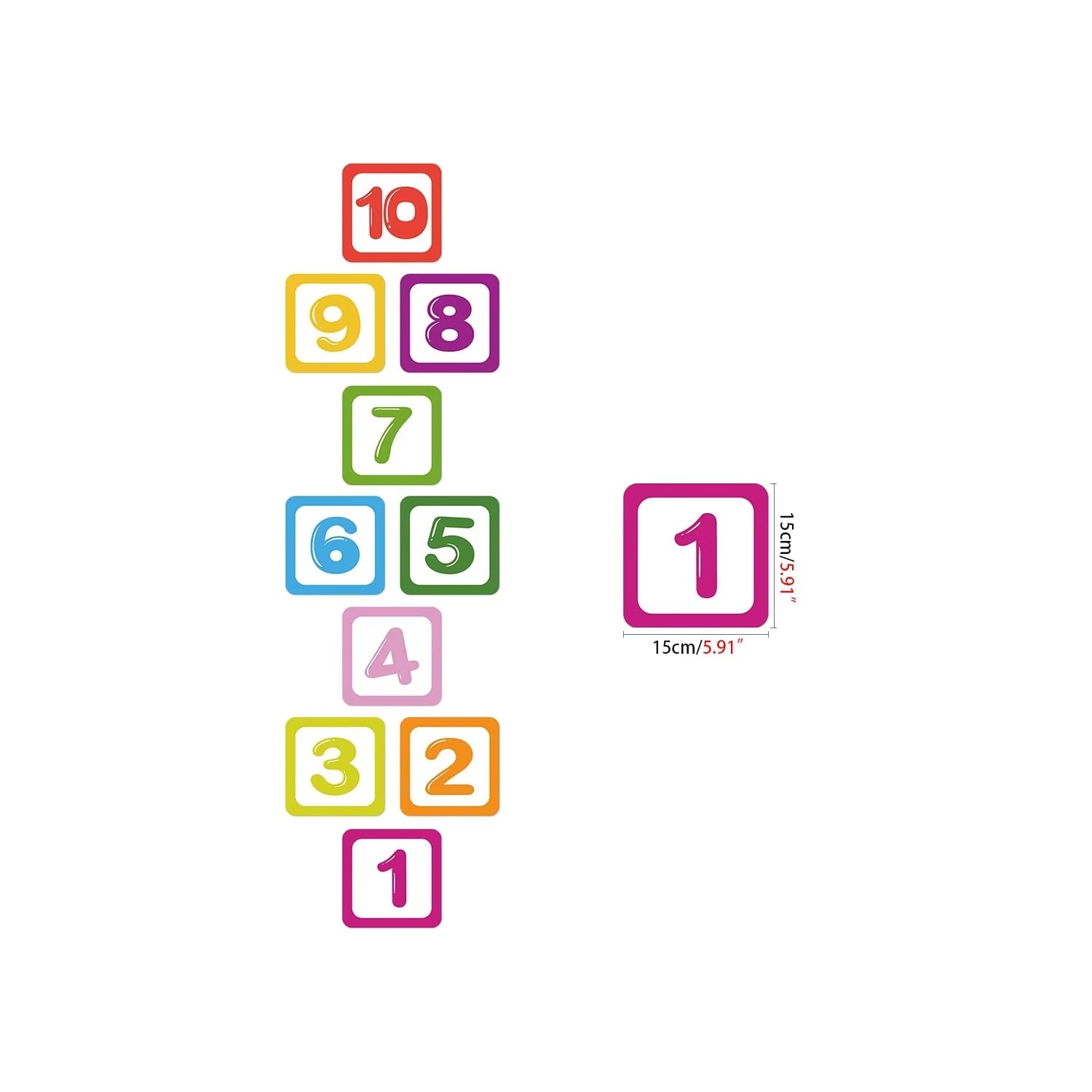 Hopscotch Floor Stickers Lattice Number Game Kindergarten Children Room Cartoon Wall Stickers Waterproof Dealshavens
