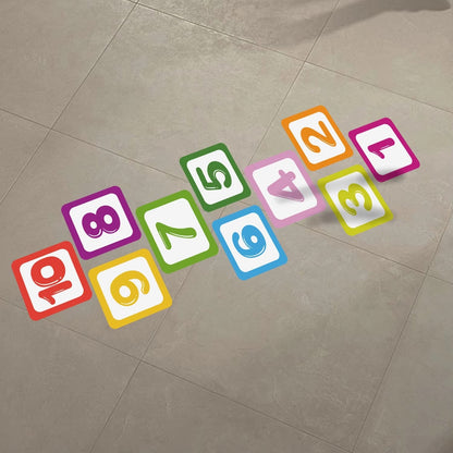 Hopscotch Floor Stickers Lattice Number Game Kindergarten Children Room Cartoon Wall Stickers Waterproof Dealshavens