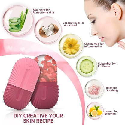 Ice Face Roller Ice Cube Beauty Massage Silicone Ice Mold For Eye Puffiness Ice Facial Roller Shrink Pores - Dealshavens