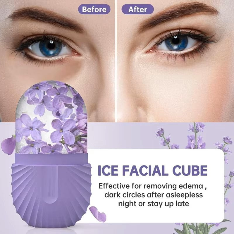 Ice Face Roller Ice Cube Beauty Massage Silicone Ice Mold For Eye Puffiness Ice Facial Roller Shrink Pores - Dealshavens