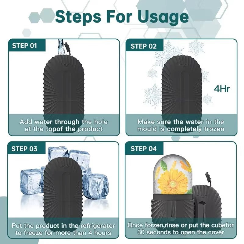 Ice Face Roller Ice Cube Beauty Massage Silicone Ice Mold For Eye Puffiness Ice Facial Roller Shrink Pores - Dealshavens