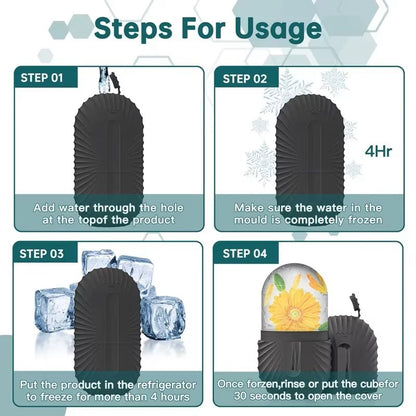 Ice Face Roller Ice Cube Beauty Massage Silicone Ice Mold For Eye Puffiness Ice Facial Roller Shrink Pores - Dealshavens