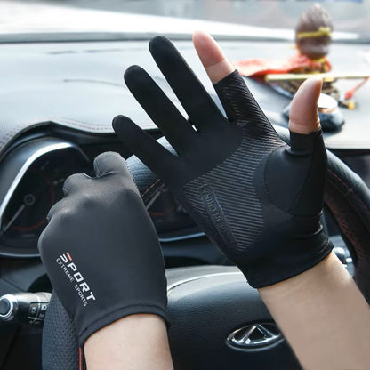 "Half-Finger Ice Silk Gloves for Cycling & Outdoor"