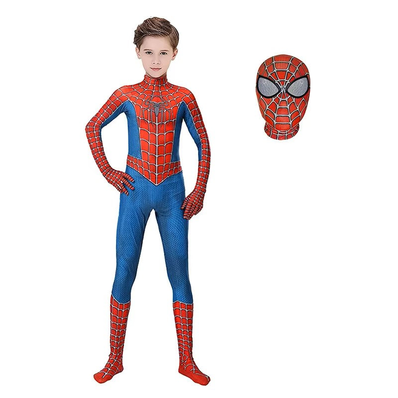 Kids Superhero Spiderman Costume Set 3D Style Halloween Cosplay Bodysuit for Boys and Girls dealshavens