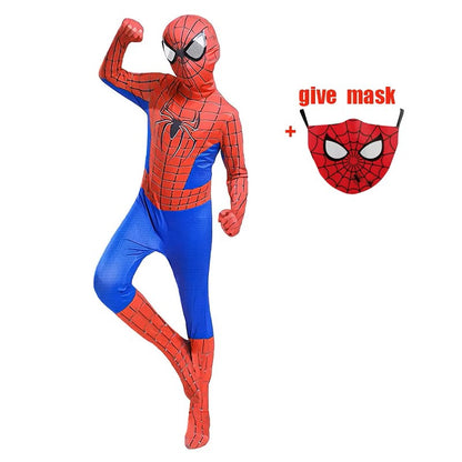 Kids Superhero Spiderman Costume Set 3D Style Halloween Cosplay Bodysuit for Boys and Girls dealshavens