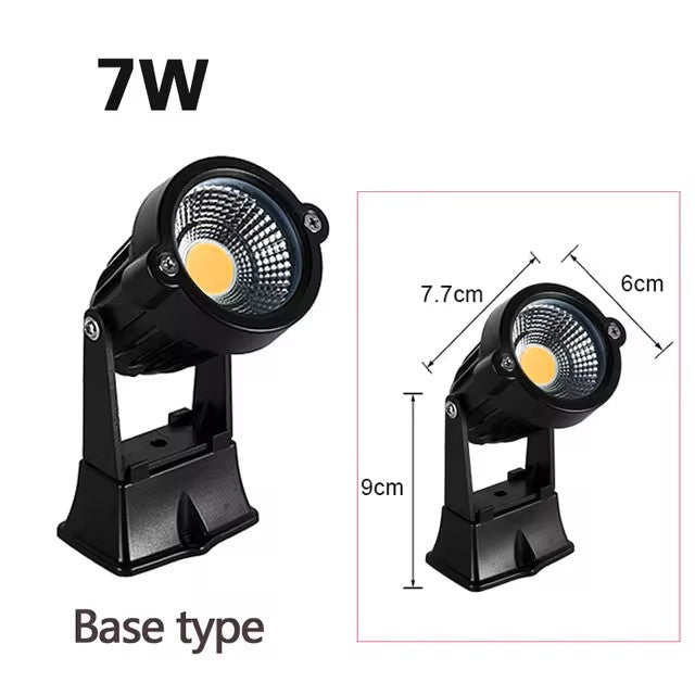 LED COB Garden Lighting 5W 7W 10W 15W Outdoor Spike Lawn Lamp Waterproof Lighting Garden Path Spotlights AC110V 220V DC12V 24V