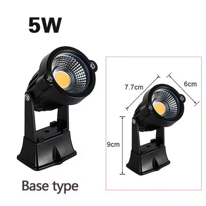 LED COB Garden Lighting 5W 7W 10W 15W Outdoor Spike Lawn Lamp Waterproof Lighting Garden Path Spotlights AC110V 220V DC12V 24V