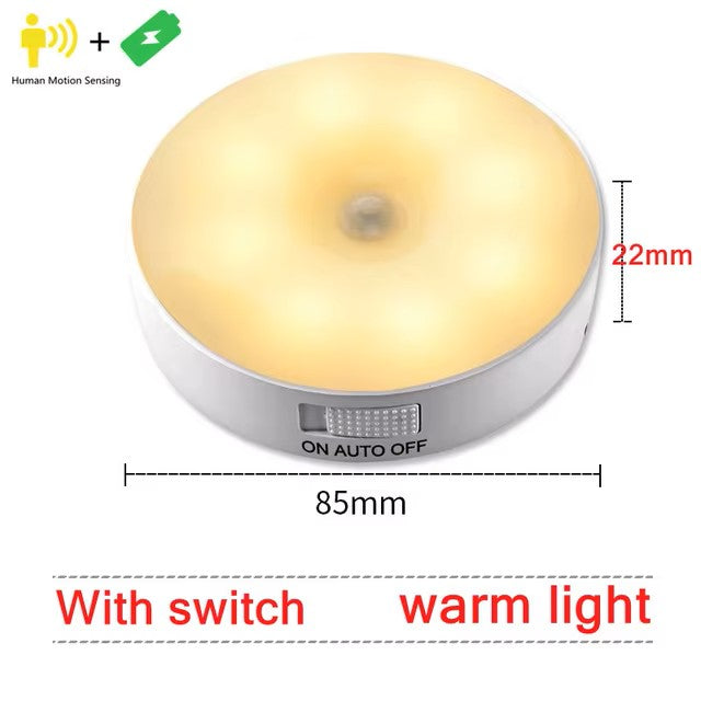 "LED Light Motion Sensor Rechargeable Night Lamp"