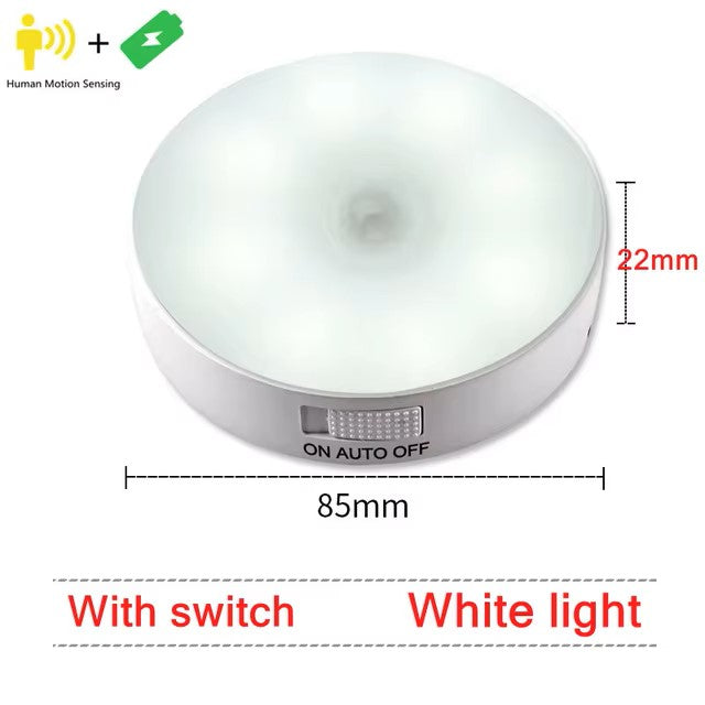 "LED Light Motion Sensor Rechargeable Night Lamp"