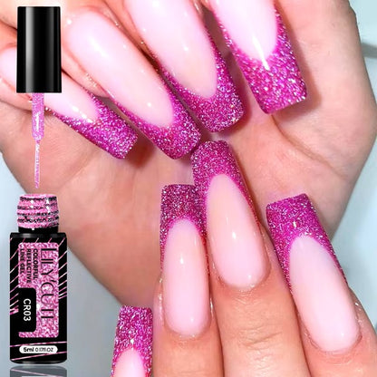 LILYCUTE 5ml Super Bright Metallic Painting Liner Gel Nail Polish Silver Gold Rose Mirror Graffiti Stripe Pull Line Nail Art Gel