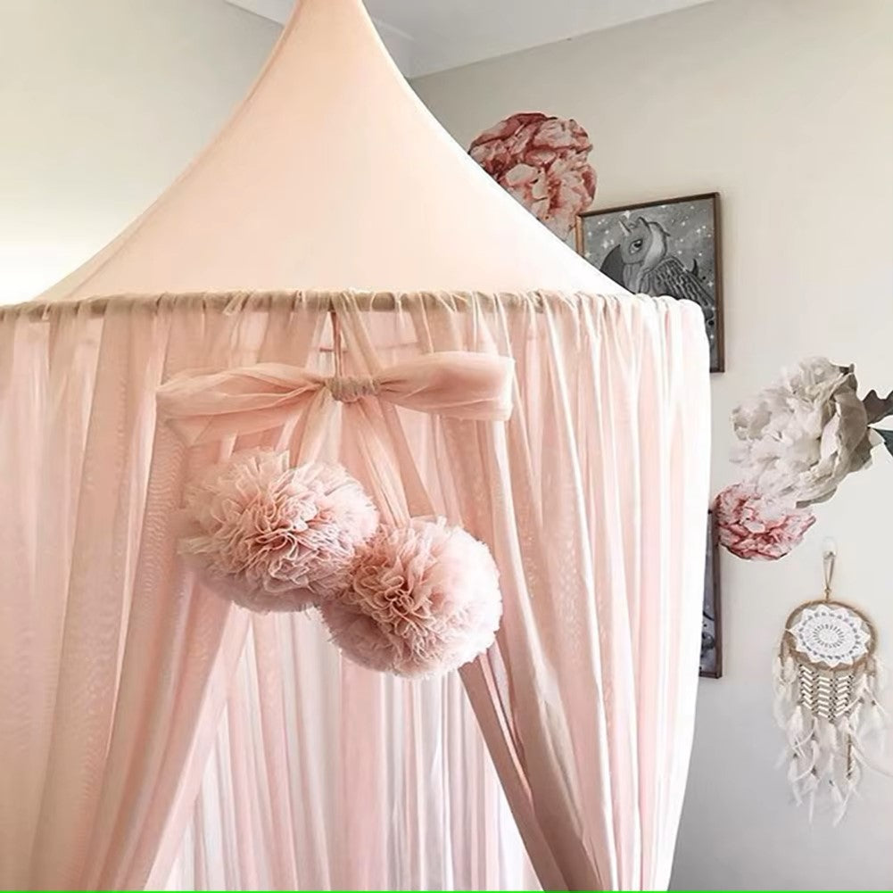 Lovely Chiffon Balls DIY Wool Felt Home Bed Net Hanging Decoration Ornament Gift For Kids Room Ornament Room decor 1pc - Dealshavens