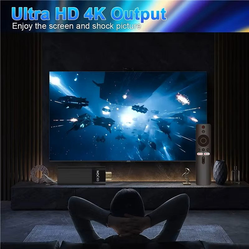 جهاز استقبال تلفزيوني صغير MX10 يعمل بنظام أندرويد 13 ATV 4K HD 2G 16G TV Box 2.4G 5G ثنائي واي فاي BT5.0 مشغل وسائط ذكي صوتي جهاز استقبال تلفزيوني ليوتيوب