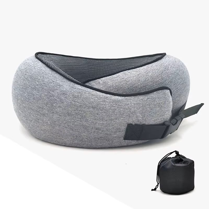Memory Foam Neck Pillow Cervical Vertebra Travel Portable Noon Break Aircraft U Type Of Pillow Sleep Camping Pillow Carry Bag - Dealshavens