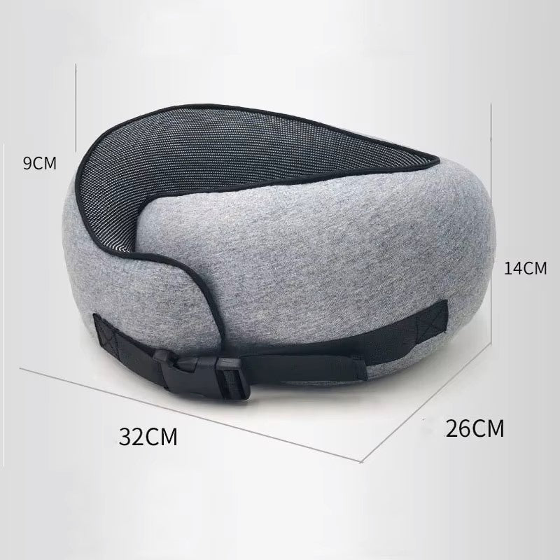 Memory Foam Neck Pillow Cervical Vertebra Travel Portable Noon Break Aircraft U Type Of Pillow Sleep Camping Pillow Carry Bag - Dealshavens