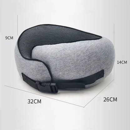 Memory Foam Neck Pillow Cervical Vertebra Travel Portable Noon Break Aircraft U Type Of Pillow Sleep Camping Pillow Carry Bag - Dealshavens