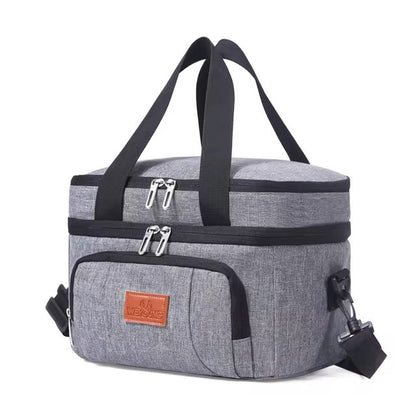 Multifunctional Double Layers Tote Cooler Lunch Bags for Women Men Large Capacity Travel Picnic Lunch Box with Shoulder Strap dealshavens