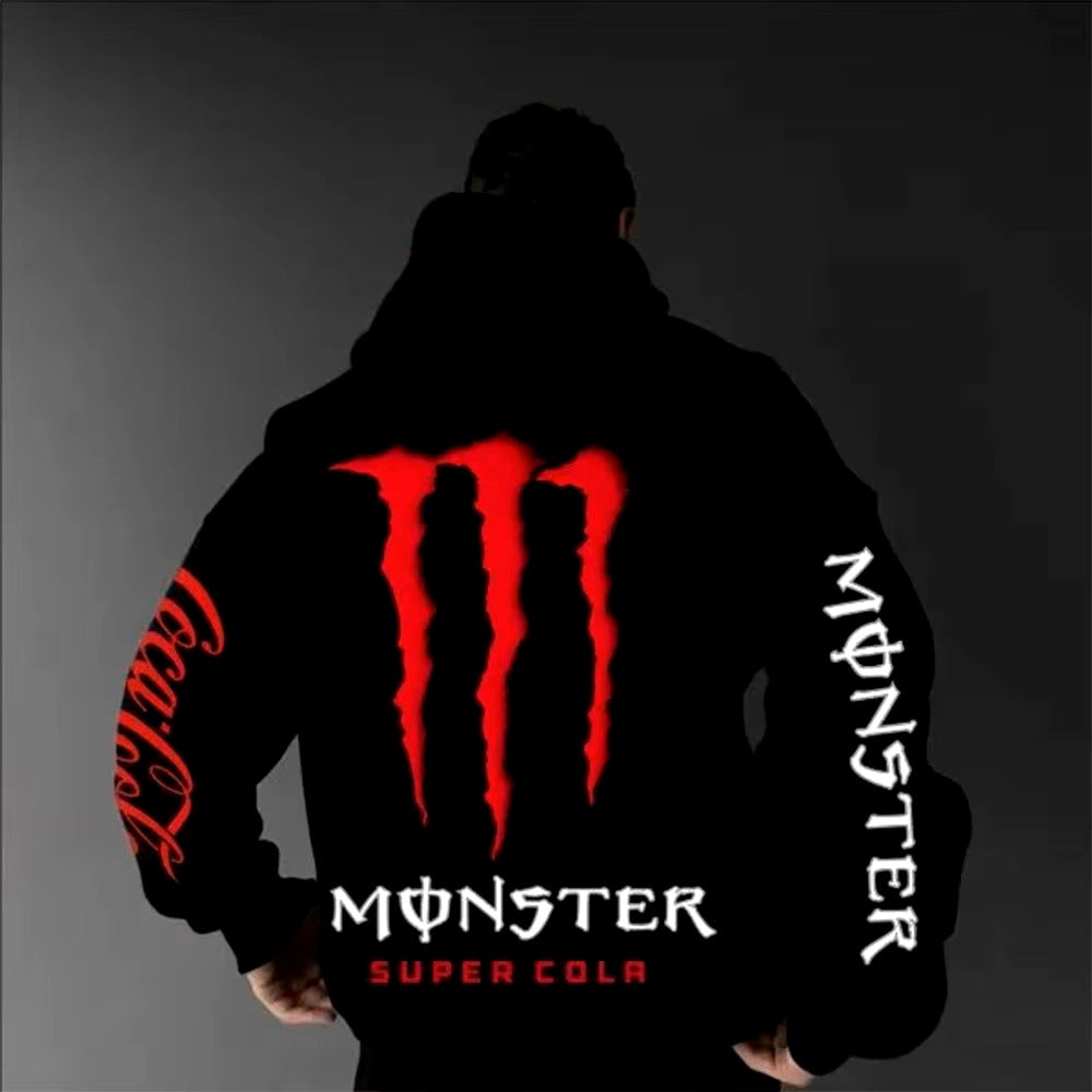 New Energy Drink Printed Hoodies Men's Stylish Casual Pullovers Fashion Hoodies Fall Fashion New Fashion Trends Men's Sweatshirt - Dealshavens