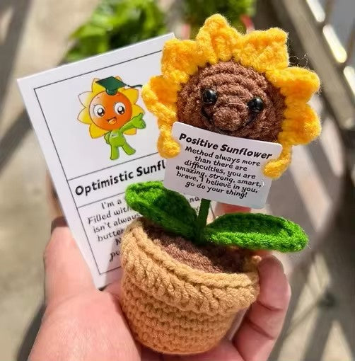 New Positive Energy Potato Hug Pocket Mini Handmade Plush Wool Knitting Doll with Card Funny Christams Gift Home Room Decoration Dealshavens