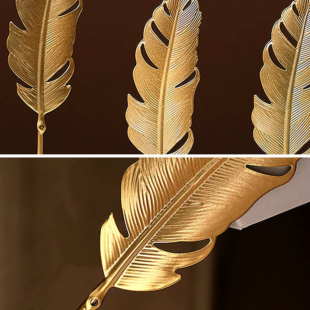 Nordic Gold Ginkgo Leaf Crafts Leaves Sculpture Luxury Living Room Decor Home Decoration Accessories Office Desktop Ornaments
