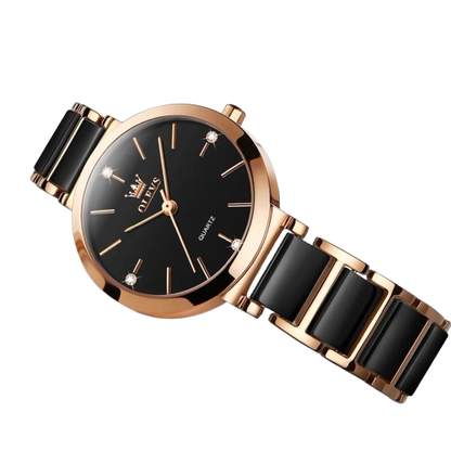 OLEVS Fashion Elegant Watch for Women Japanese Movement Ceramics Strap Luxury Ladies Bracelet Quartz Watches Gifts Reloj Mujer