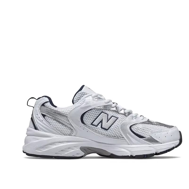 Original New Balance NB 530 Classic Vintage Mesh Fabric Faux Leather Casual Men's and Women's Running Shoes White Silver MR530SG Dealshavens