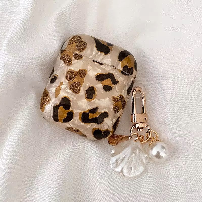 Pearl Earphone Cases For Airpods Pro 2 Leopard Pendant Headphone Protective Cover For Apple Airpod 3 Pro 2 1 3rd Generation Case dealshavens