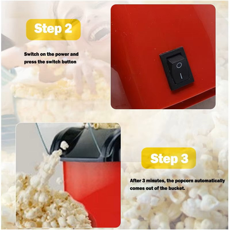 Popcorn Makers Mini Popcorn Machine Electric Household Appliance Machine Fully Automatic Popcorn Machine For Home Kitchen - Dealshavens