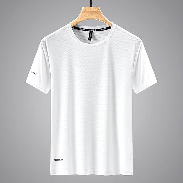 Quick Dry Sport T Shirt Men'S 2024 Short Sleeves Summer Casual White Plus OverSize 6XL 7XL 8XL 9XL Top Tees GYM Tshirt Clothes Dealshavens