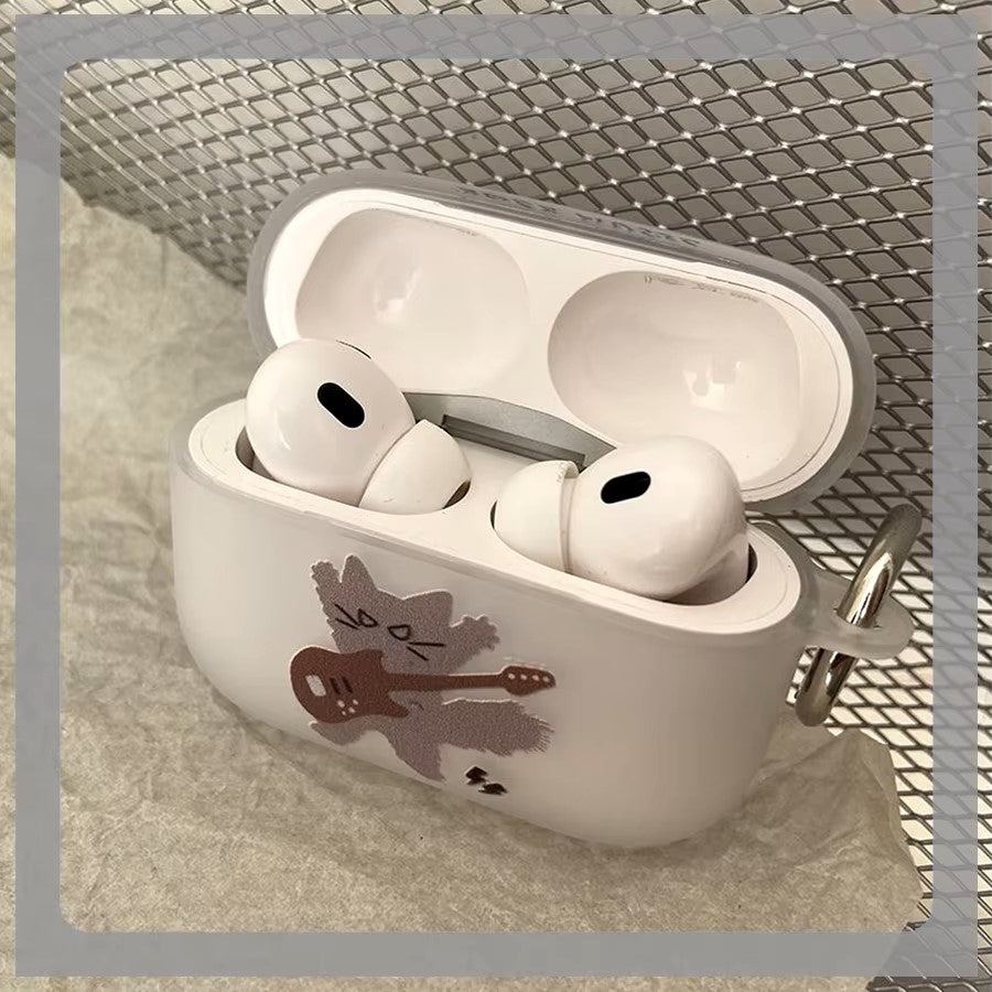 Rock Music Airpods Case for Airpods 1 2 3 Pro Pro2 2022 Rock Cat Soft Earphone Air Pods Covers Anime Cartoon Funda Couque dealshavens