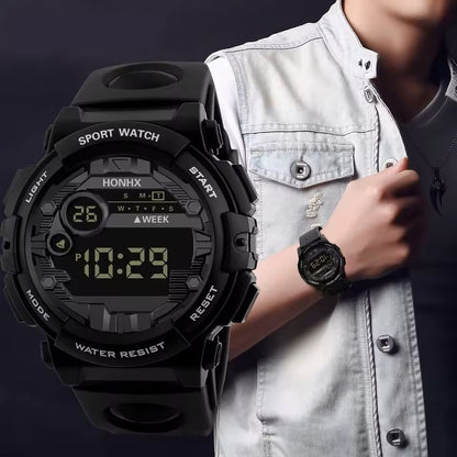 Mens Watch Classic All-Match Digital Watch Luminous Led Display