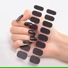 Nail Sticker New Solid Color Adhesive Nail Wraps DIY Nail Polish Film Patch Manicures Transfer Decals Decors Pegatinas Ara Uñas