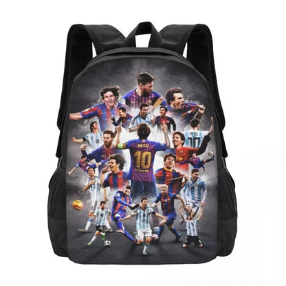 "Football Player 10 Messi Soccer Laptop Backpack"