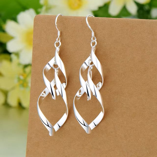 Original 925 Sterling Silver Earrings Hearts For Women Exquisite Student Girlfriend Jewelry Accessories Wedding Fashion Gift dealshavens