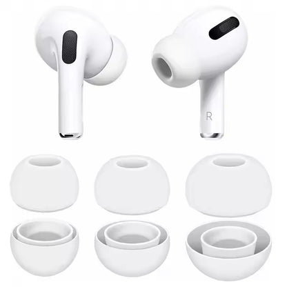 4 أزواج من أطراف الأذن البديلة المصنوعة من السيليكون متوافقة مع سماعات Apple Air Pods Pro 1 2 لتقليل الضوضاء داخل الأذن وملحقاتها XS/S/M/L
