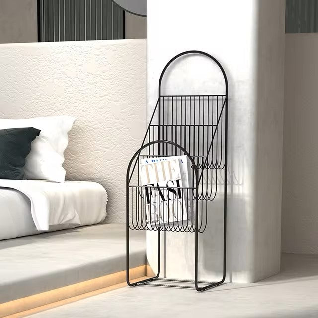 Light Luxury Style Magazine Rack Floor Display Rack Iron Books And Newspapers Rack Small Multi-layer Illustrated Book Storage - Dealshavens