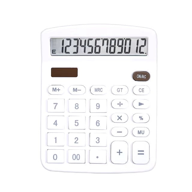 12 Digits Electronic Calculator Solar Calculator Dual Power Supply Calculator for Home Office School Financial Accounting Tools - Dealshavens