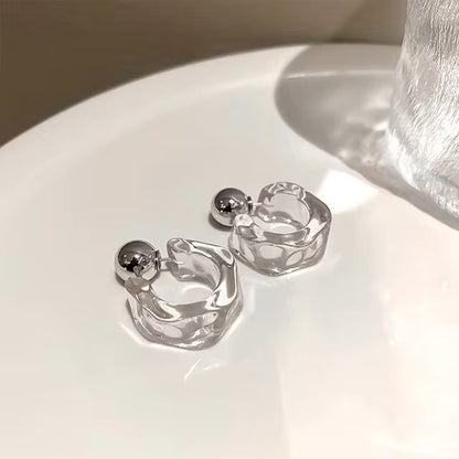 Acrylic hoop earrings women 2022 new fashion stud earrings retro trend stud earrings women trend twist elegant ring earrings dealshavens